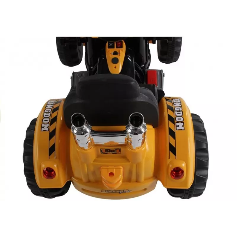 LEAN CARS Tractor eléctrico para montar con pala excavadora naranja
