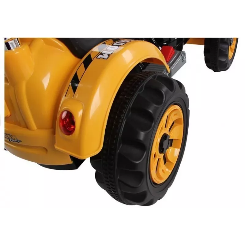 LEAN CARS Tractor eléctrico para montar con pala excavadora naranja