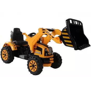 LEAN CARS Tractor eléctrico para montar con pala excavadora naranja