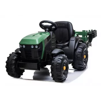 LEAN CARS Tractor eléctrico con remolque BDM0925 verde militar