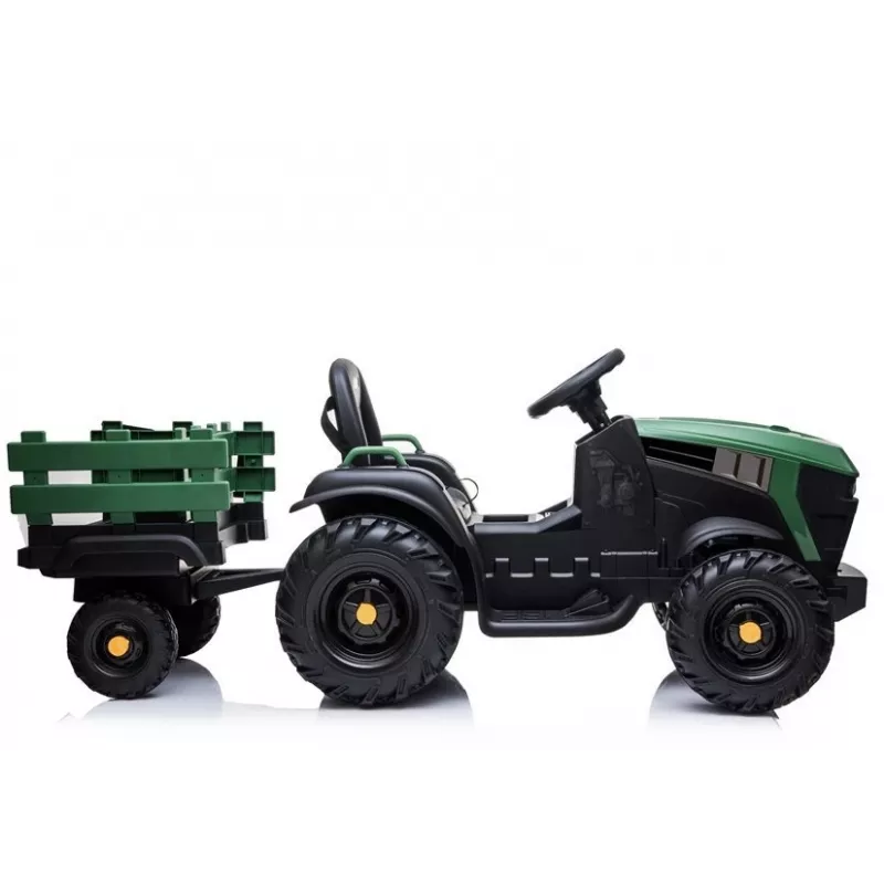 LEAN CARS Tractor eléctrico con remolque BDM0925 verde militar