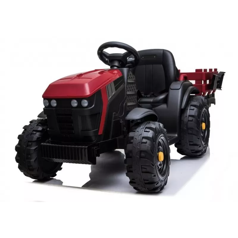 LEAN CARS Tractor eléctrico con remolque BDM0925 Rojo