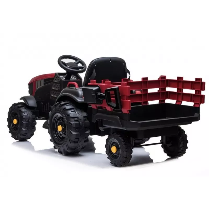 LEAN CARS Tractor eléctrico con remolque BDM0925 Rojo