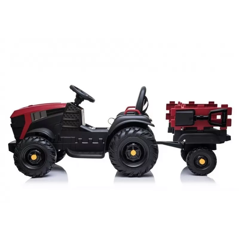 LEAN CARS Tractor eléctrico con remolque BDM0925 Rojo