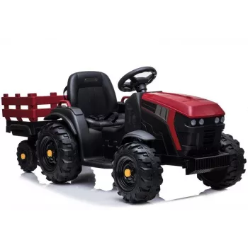 LEAN CARS Tractor eléctrico con remolque BDM0925 Rojo