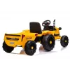 LEAN CARS Tractor eléctrico infantil con remolque CH9959 luces LED radio amarillo