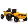 LEAN CARS Tractor eléctrico infantil con remolque CH9959 luces LED radio amarillo