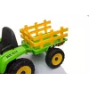 LEAN CARS Tractor eléctrico infantil con remolque XMX611 luces LED verde