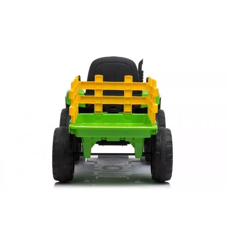 LEAN CARS Tractor eléctrico infantil con remolque XMX611 luces LED verde