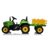 LEAN CARS Tractor eléctrico infantil con remolque XMX611 luces LED verde