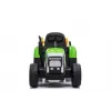 LEAN CARS Tractor eléctrico infantil con remolque XMX611 luces LED verde