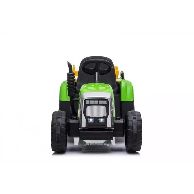 LEAN CARS Tractor eléctrico infantil con remolque XMX611 luces LED verde
