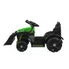 LEAN CARS Tractor eléctrico montable ZP1001B verde con pala y claxon 15140