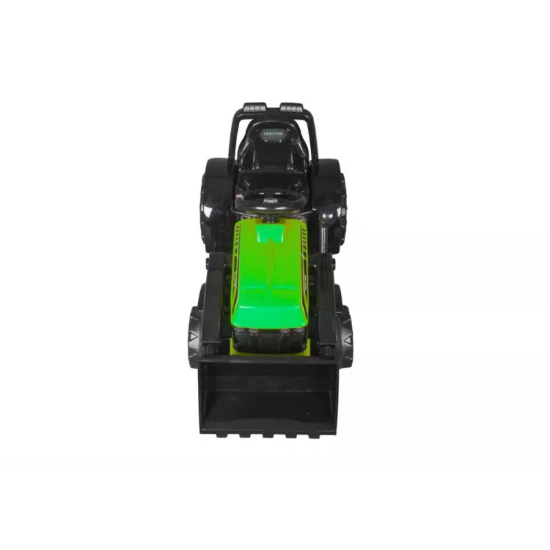 LEAN CARS Tractor eléctrico montable ZP1001B verde con pala y claxon 15140