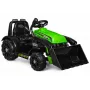 LEAN CARS Tractor eléctrico montable ZP1001B verde con pala y claxon 15140