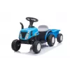 LEAN CARS tractor eléctrico con remolque A009 azul - vehículo 12V, 2x35W, mando a distancia