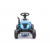 LEAN CARS tractor eléctrico con remolque A009 azul - vehículo 12V, 2x35W, mando a distancia