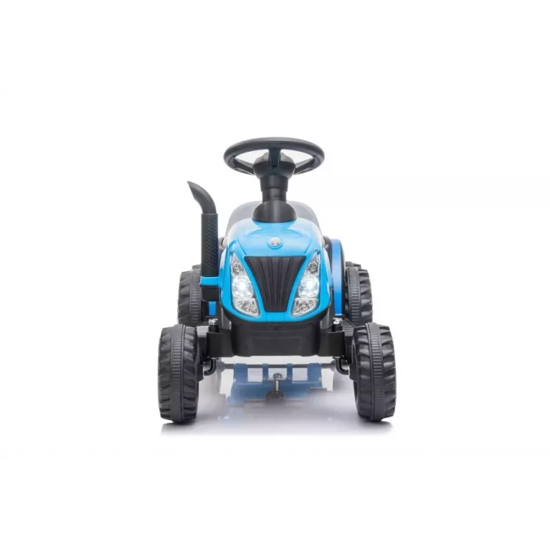 LEAN CARS tractor eléctrico con remolque A009 azul - vehículo 12V, 2x35W, mando a distancia