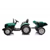 LEAN CARS HC-306 tractor a batería con remolque verde oscuro 24V