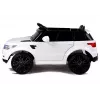 LEAN CARS HL1638 coche eléctrico para niños - blanco, batería 12V, mando a distancia para padres, MP3, luces LED, ruedas EVA