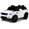 LEAN CARS HL1638 coche eléctrico para niños - blanco, batería 12V, mando a distancia para padres, MP3, luces LED, ruedas EVA