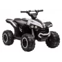 LEAN CARS HL568 Quad eléctrico blanco para niños – 12V 2x35W, ruedas EVA, luces LED, MP3/USB/AUX (Modelo 13558)