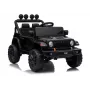 LEAN CARS Jeep Rubicon DK-JWR558 Coche infantil eléctrico con batería de 24V para niños, Negro