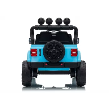 LEAN CARS Jeep Rubicon DK-JWR558 24V Azul claro Vehículo infantil a batería con mando a distancia para padres