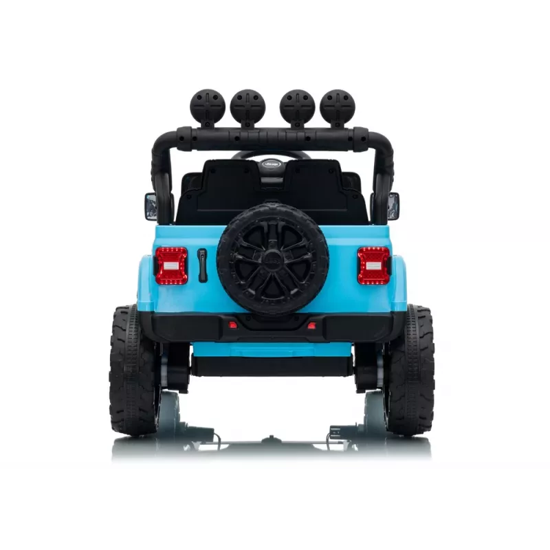 LEAN CARS Jeep Rubicon DK-JWR558 24V Azul claro Vehículo infantil a batería con mando a distancia para padres