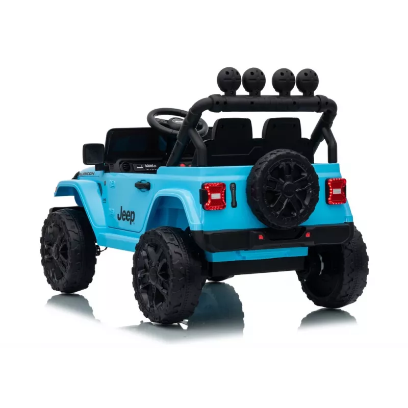 LEAN CARS Jeep Rubicon DK-JWR558 24V Azul claro Vehículo infantil a batería con mando a distancia para padres