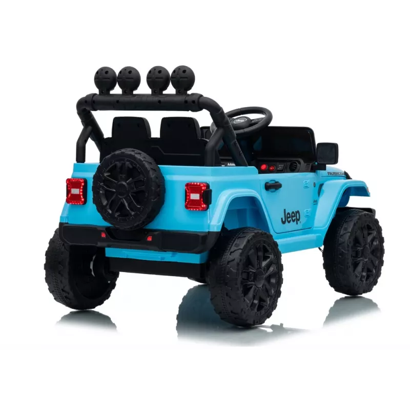 LEAN CARS Jeep Rubicon DK-JWR558 24V Azul claro Vehículo infantil a batería con mando a distancia para padres