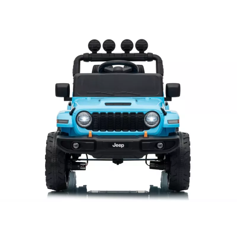 LEAN CARS Jeep Rubicon DK-JWR558 24V Azul claro Vehículo infantil a batería con mando a distancia para padres