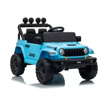 LEAN CARS Jeep Rubicon DK-JWR558 24V Azul claro Vehículo infantil a batería con mando a distancia para padres