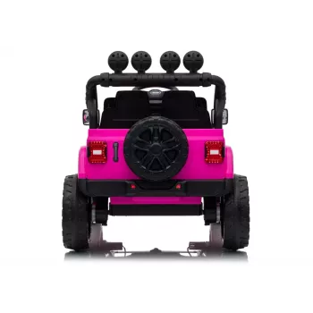 LEAN CARS Jeep Rubicon DK-JWR558 24V Rosa Vehículo montable a batería