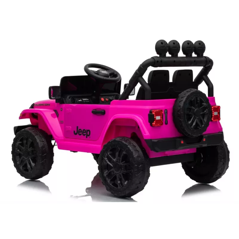 LEAN CARS Jeep Rubicon DK-JWR558 24V Rosa Vehículo montable a batería