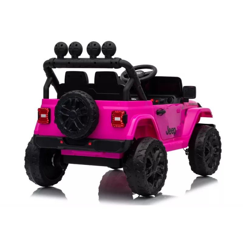LEAN CARS Jeep Rubicon DK-JWR558 24V Rosa Vehículo montable a batería