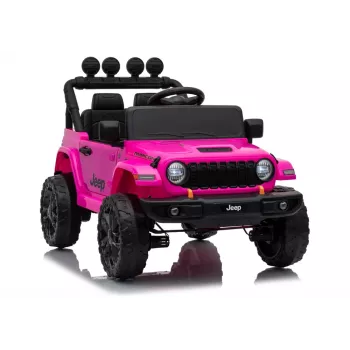 LEAN CARS Jeep Rubicon DK-JWR558 24V Rosa Vehículo montable a batería