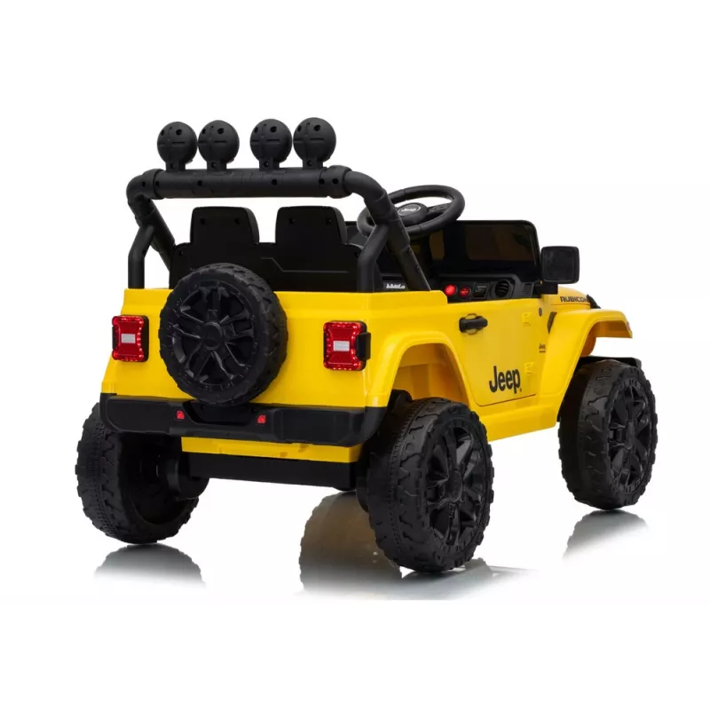 LEAN CARS Jeep Rubicon DK-JWR558 24V vehículo infantil a batería amarillo con mando a distancia