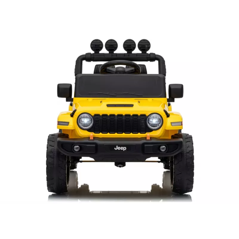 LEAN CARS Jeep Rubicon DK-JWR558 24V vehículo infantil a batería amarillo con mando a distancia