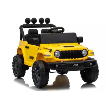 LEAN CARS Jeep Rubicon DK-JWR558 24V vehículo infantil a batería amarillo con mando a distancia