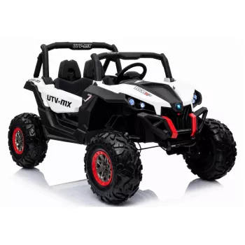 LEAN CARS Jeep XMX603 Coche eléctrico para niños - Blanco con MP4