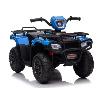 LEAN CARS Quad eléctrico infantil JC915 Azul – 12V, 2x35W, ruedas EVA