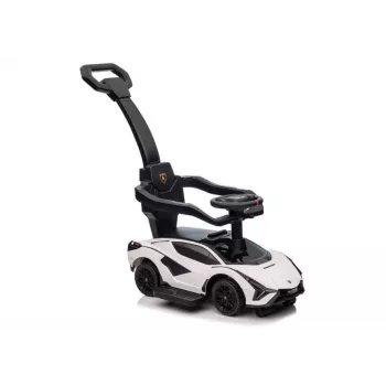 LEAN CARS Lamborghini QLS-996T Coche con empujador y asa – Blanco