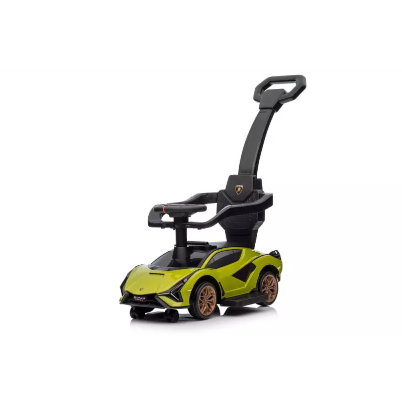 LEAN CARS Lamborghini QLS-996T Vehículo montable con manillar de empuje, Verde