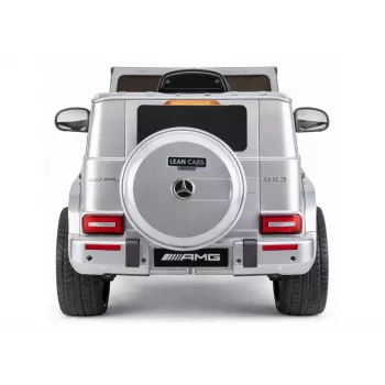 LEAN CARS Coche de batería Mercedes AMG G 63 plateado pintado