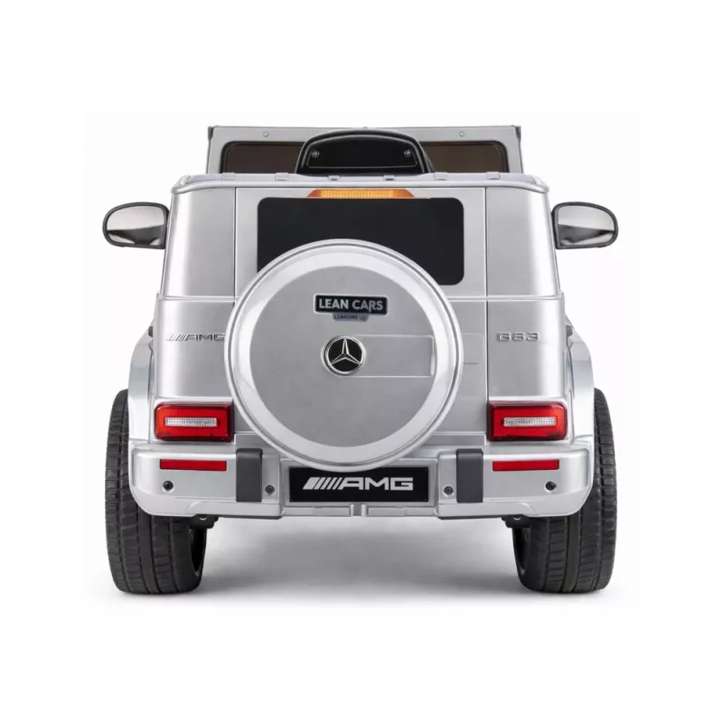 LEAN CARS Coche de batería Mercedes AMG G 63 plateado pintado