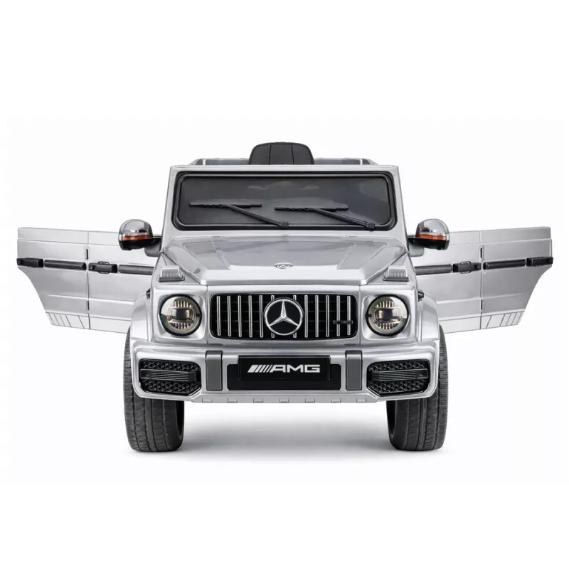 LEAN CARS Coche de batería Mercedes AMG G 63 plateado pintado
