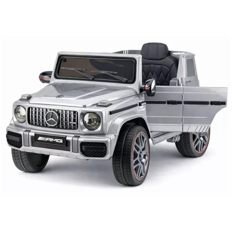 LEAN CARS Coche de batería Mercedes AMG G 63 plateado pintado