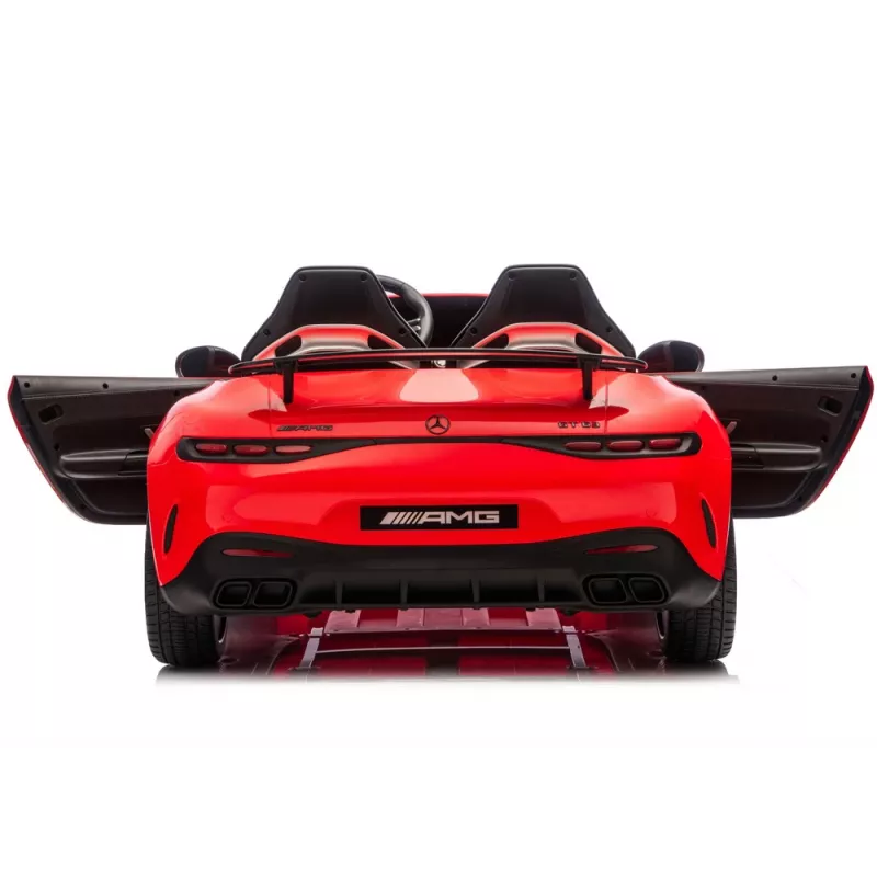 LEAN CARS Coche de batería Mercedes GT63 AMG DK-GT63 24V LCD rojo