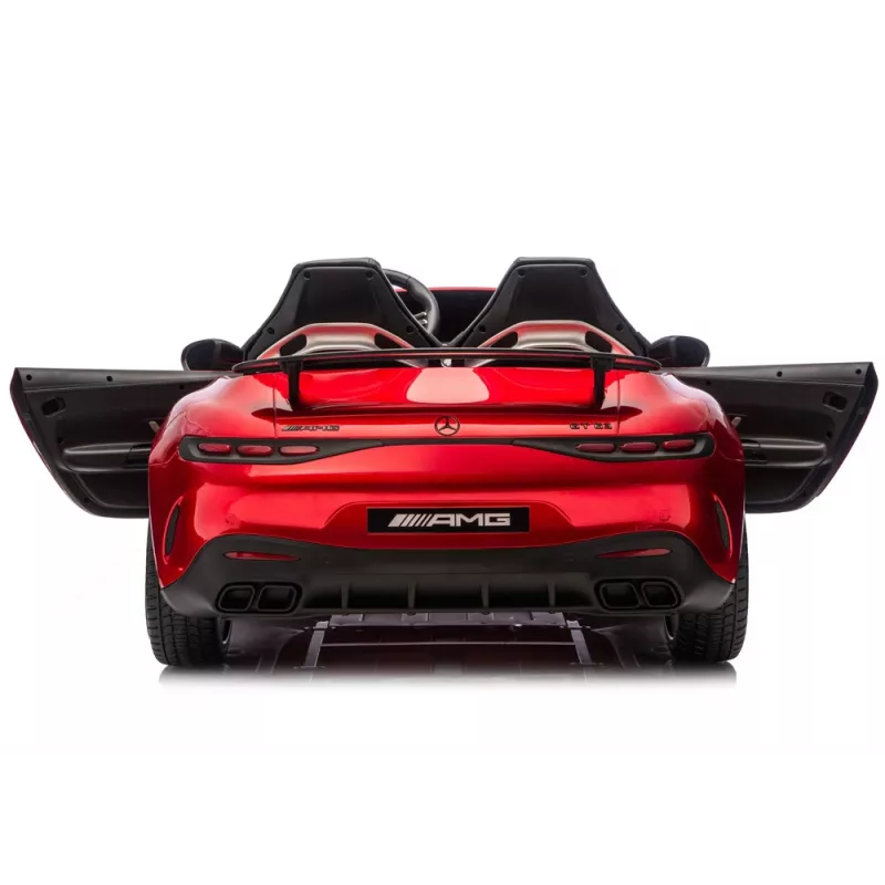 LEAN CARS Coche de batería Mercedes GT63 AMG DK-GT63 24V LCD rojo